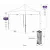 Impact Canopy DS Kit 10 FT x 10 FT  Steel Canopy, 500D Top Blue, and Roller Bag 283140003